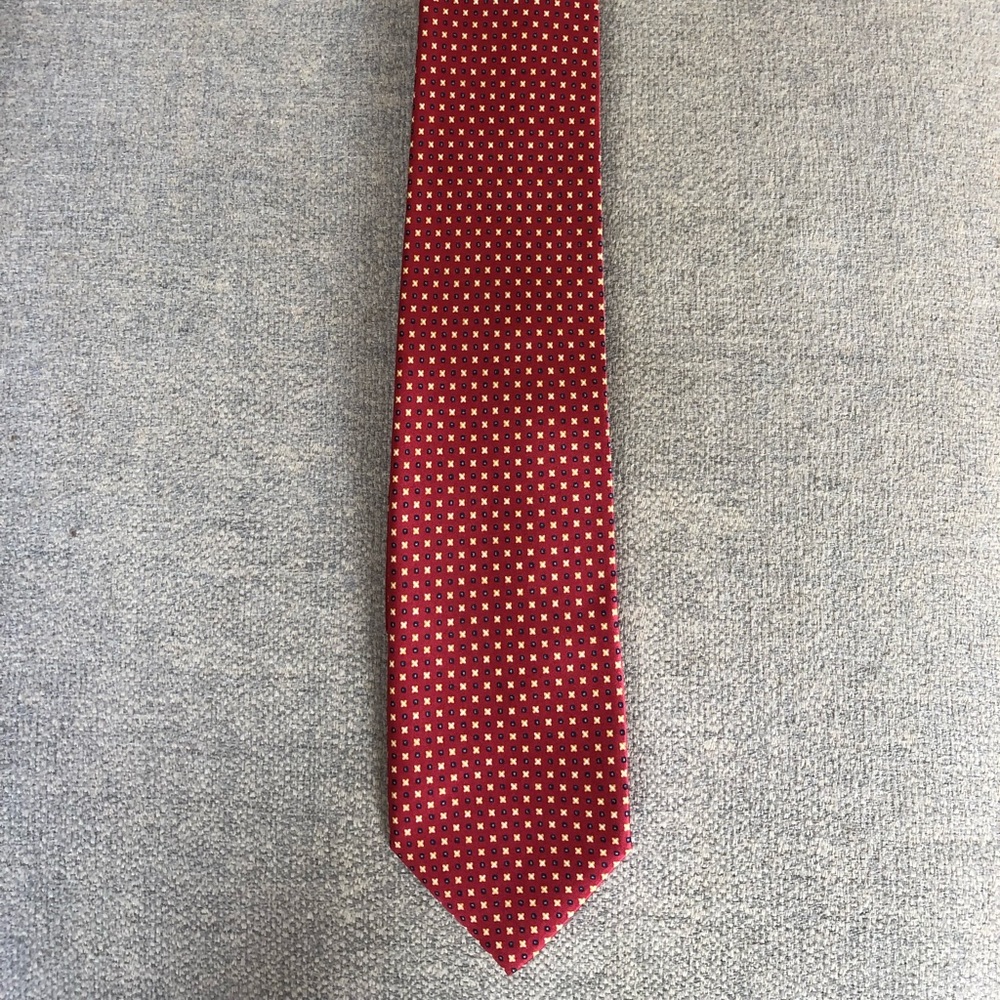 Brioni Red Satin Silk Tie